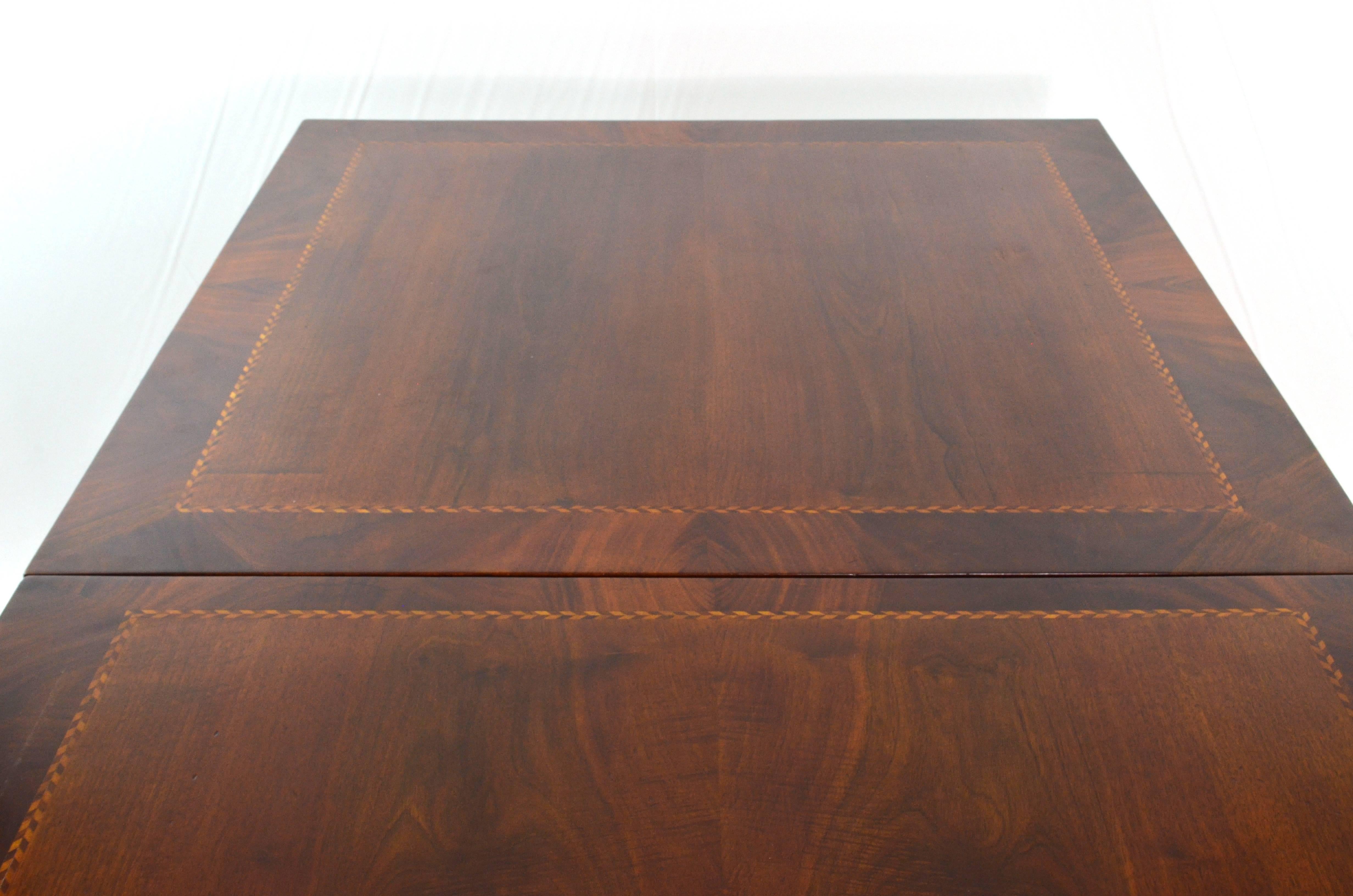 Louis XVI Italian Walnut Wood Draw Top Table 6
