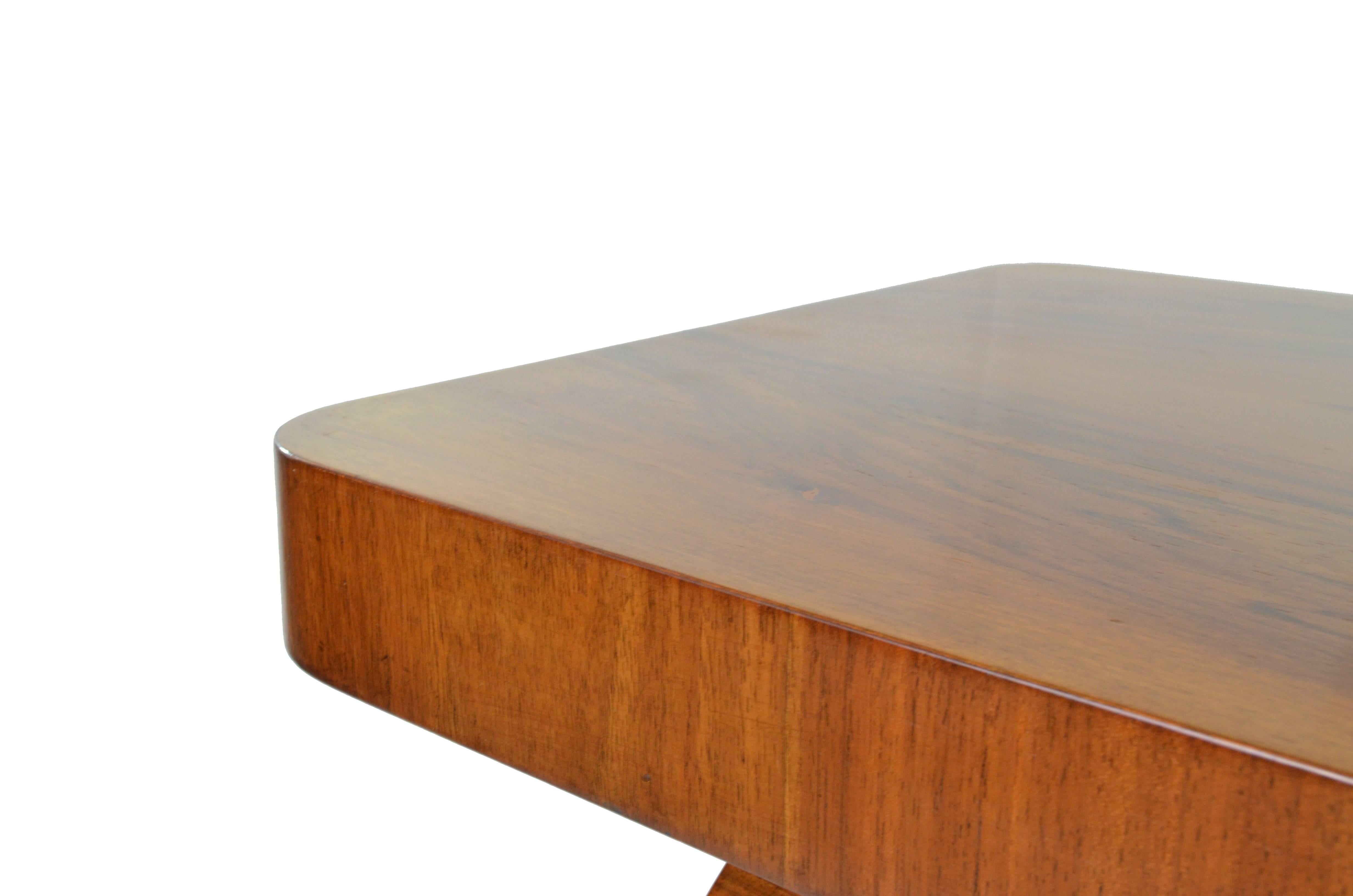 Walnut 20th Century Art Deco Small Sofa Table