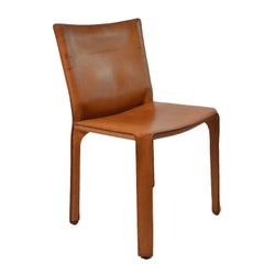 Six Original Cassina Cab 412 Chairs Designed by M. Bellini