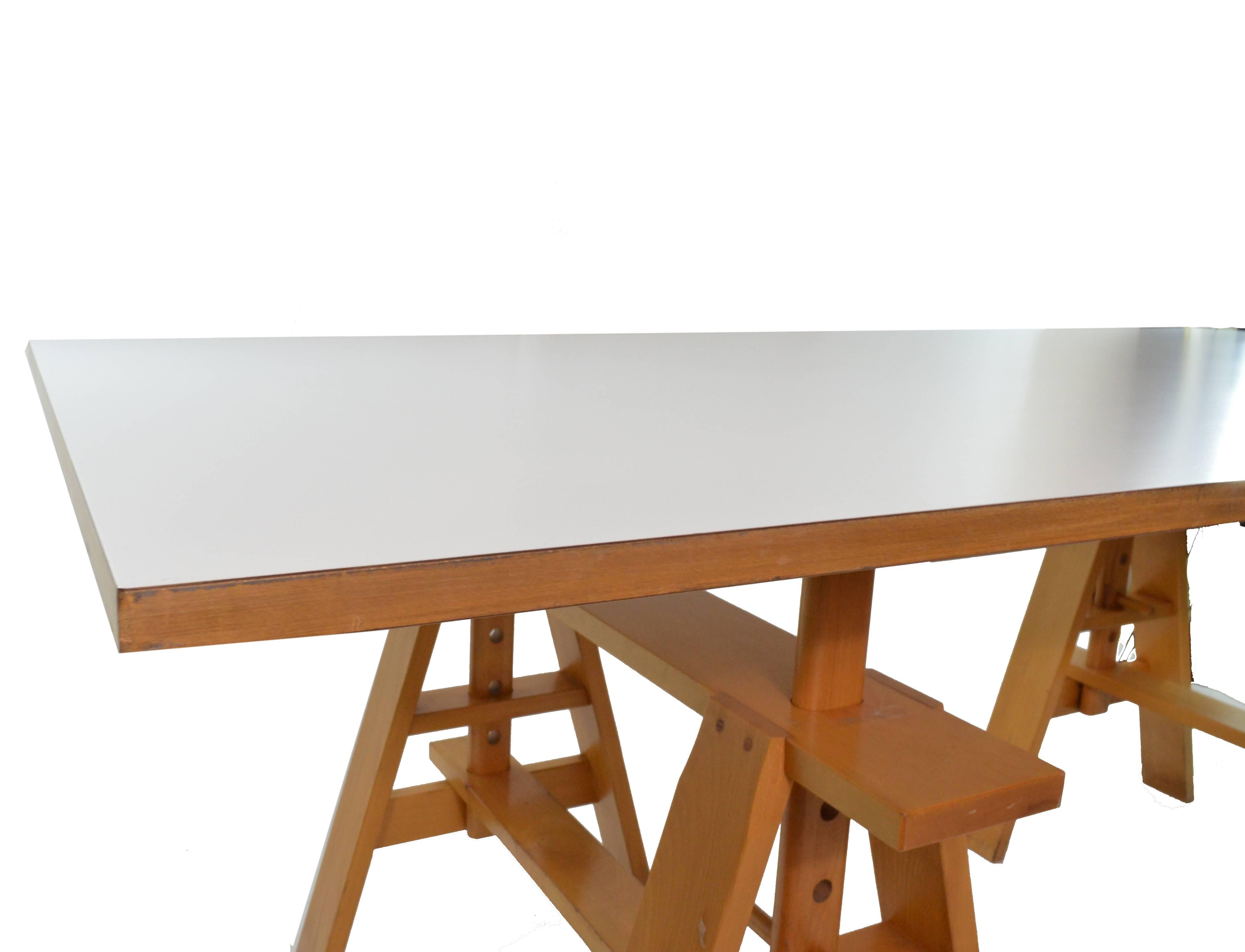 Wood Leonardo Table Designed by Achille Castiglioni