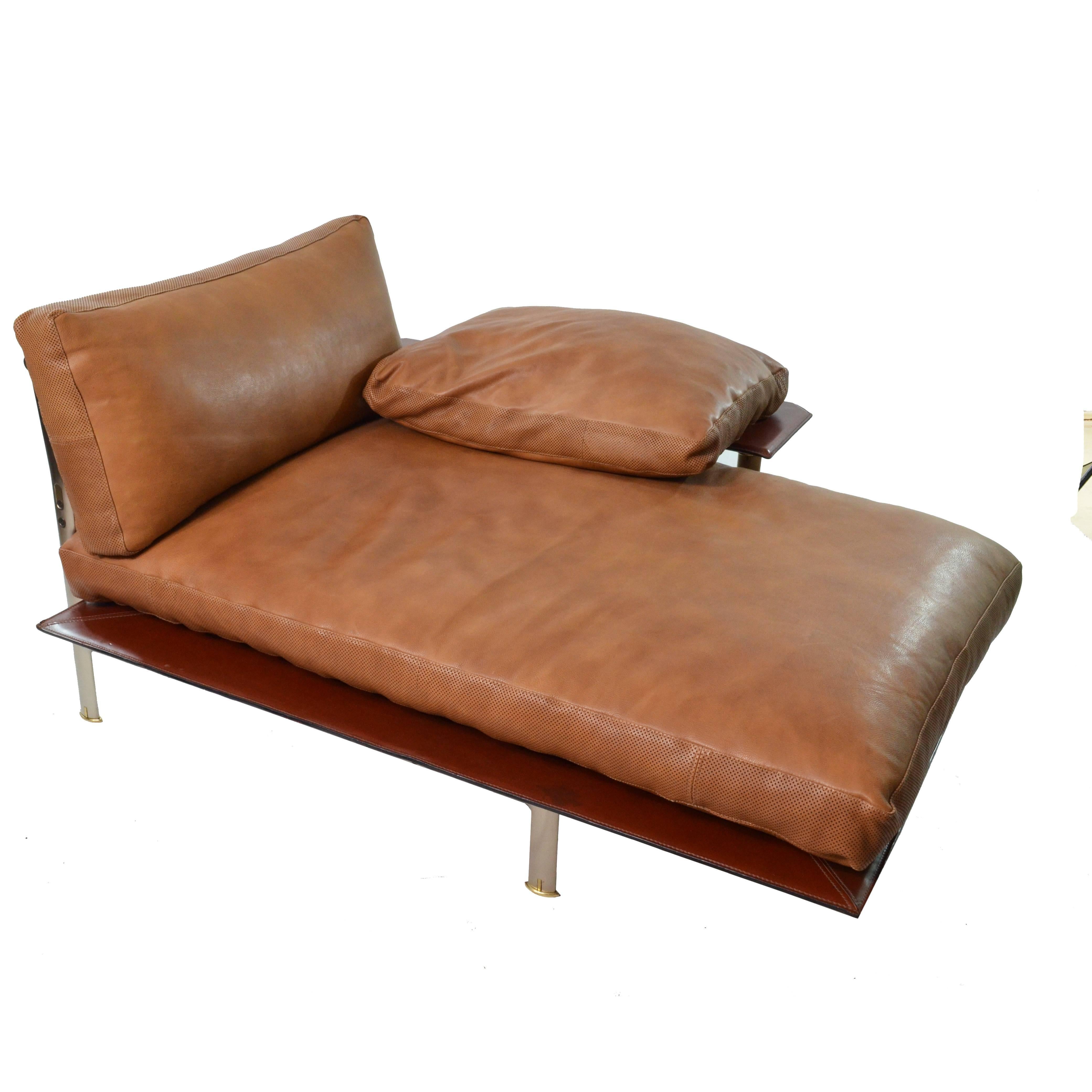 Modern 1970s Leather Italian Day Beds Citterio and Nava for B&B Italia