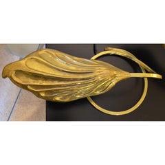 19760s Golden Brass Tommaso Barbi Adjustable Lights Wall Sconces or Spotlight