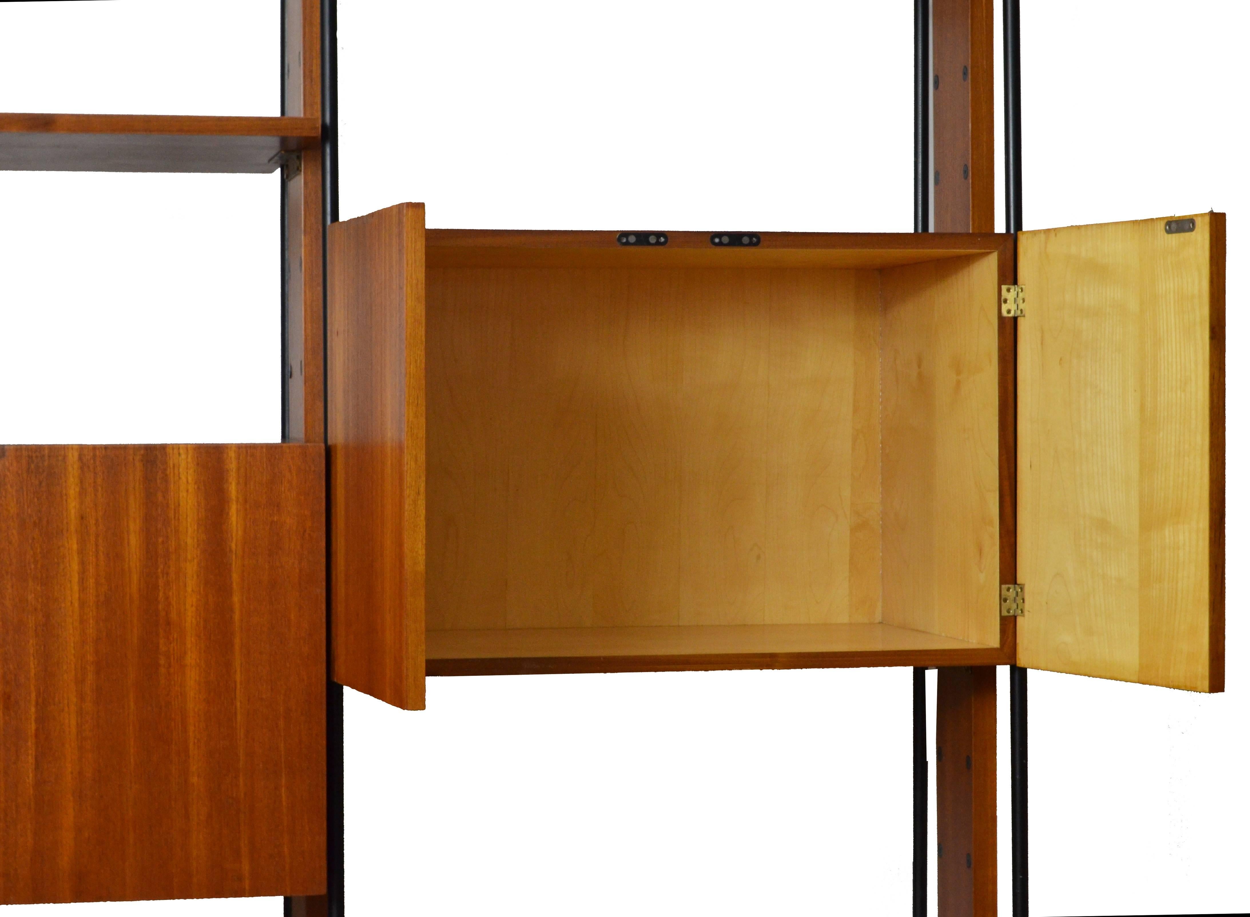 Modern 1960s Bookcase with Adjustable Shelves