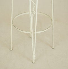 White Iron Grey Waterproof Covers Stools, 1970s France