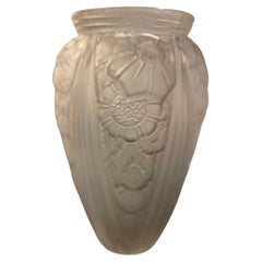 Vasi in vetro artistico rosso e bianco opalino Art Deco degli anni '40