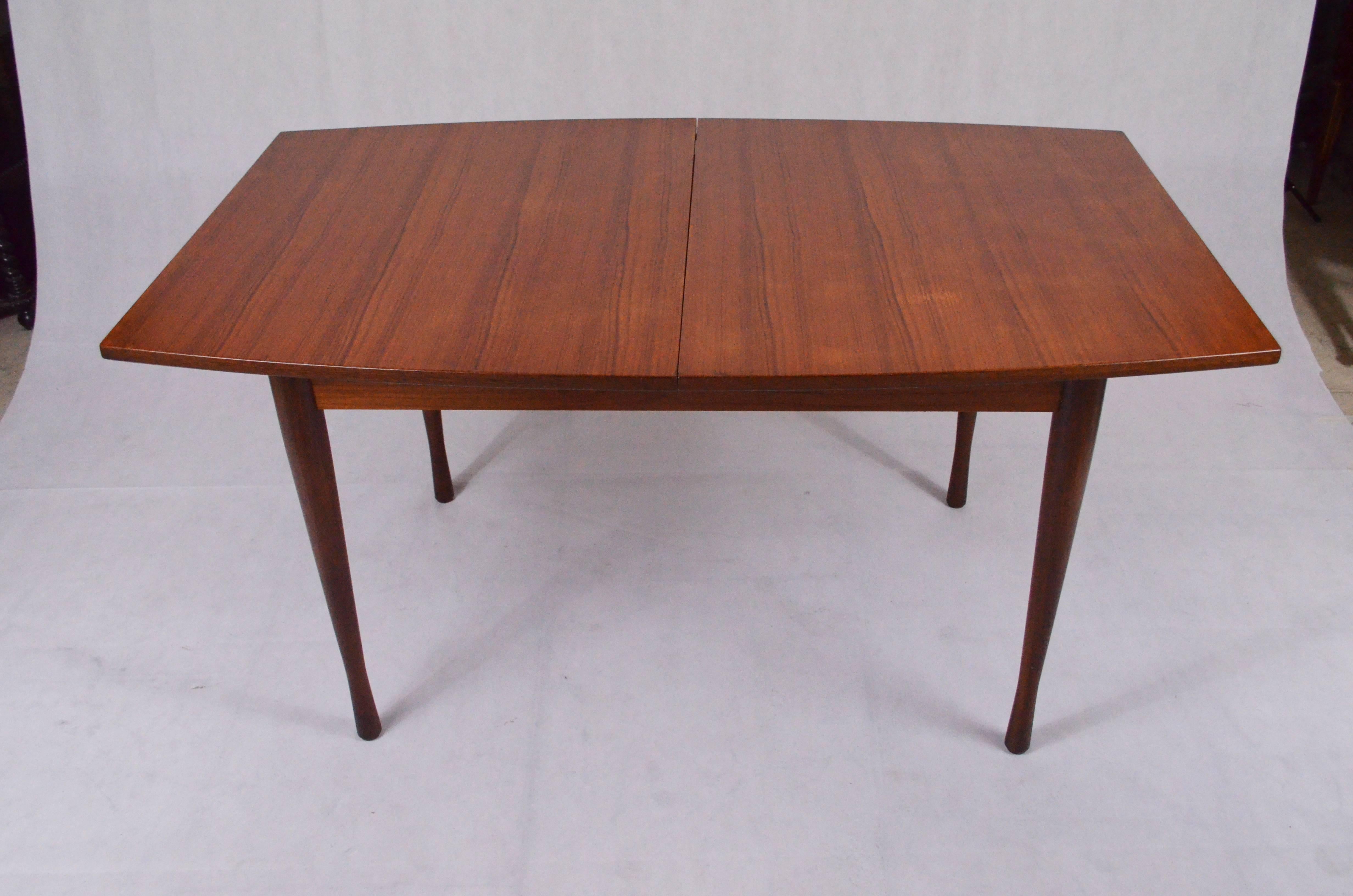 Teak Swedish Style, Six Chairs Set and Table, Italy, 1960s