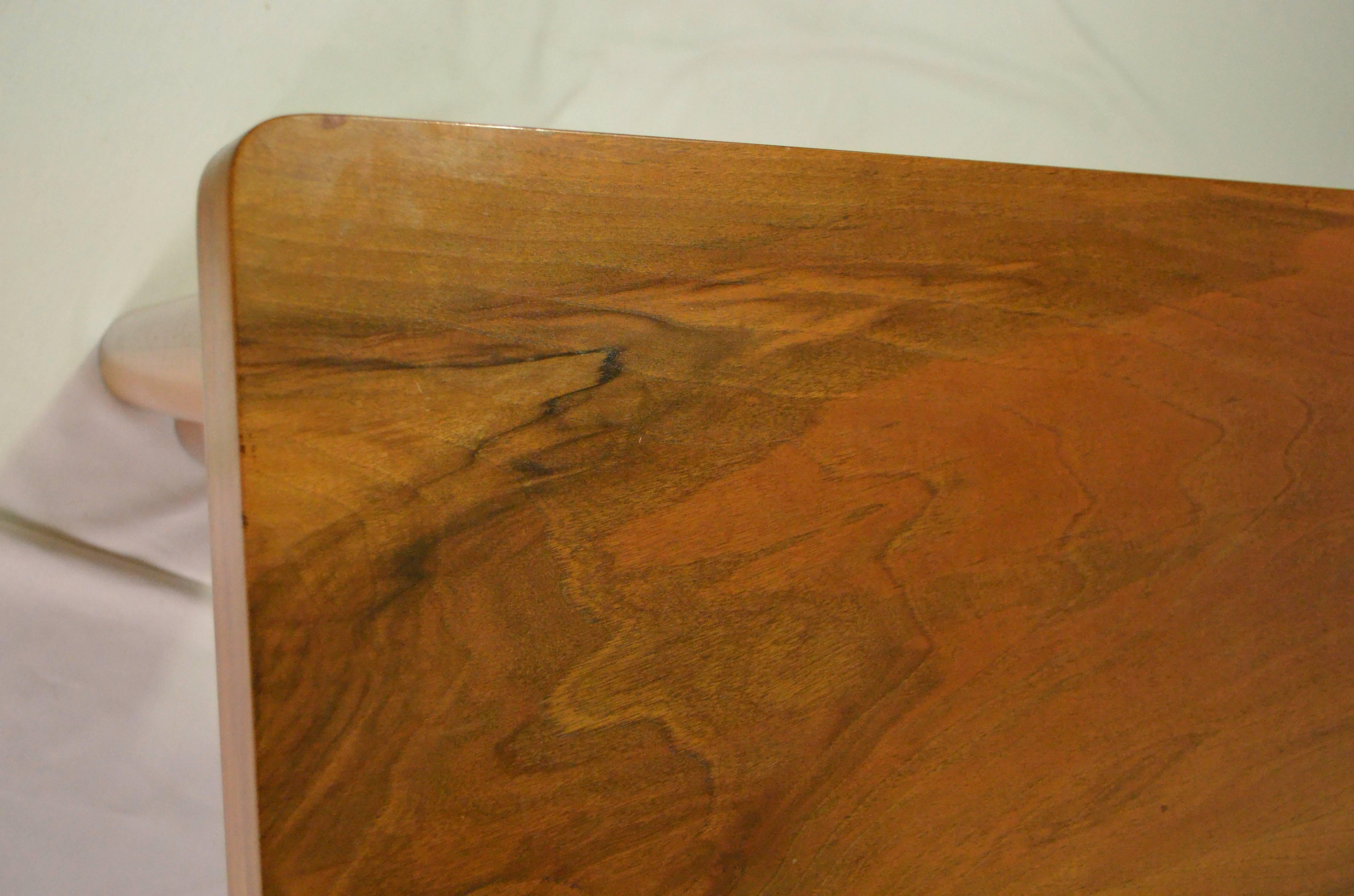 Big Walnut wood Table designed by Carlo Scarpa for Bernini in 1976  1