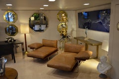 1970s Leather Italian Day Beds Citterio and Nava for B&B Italia