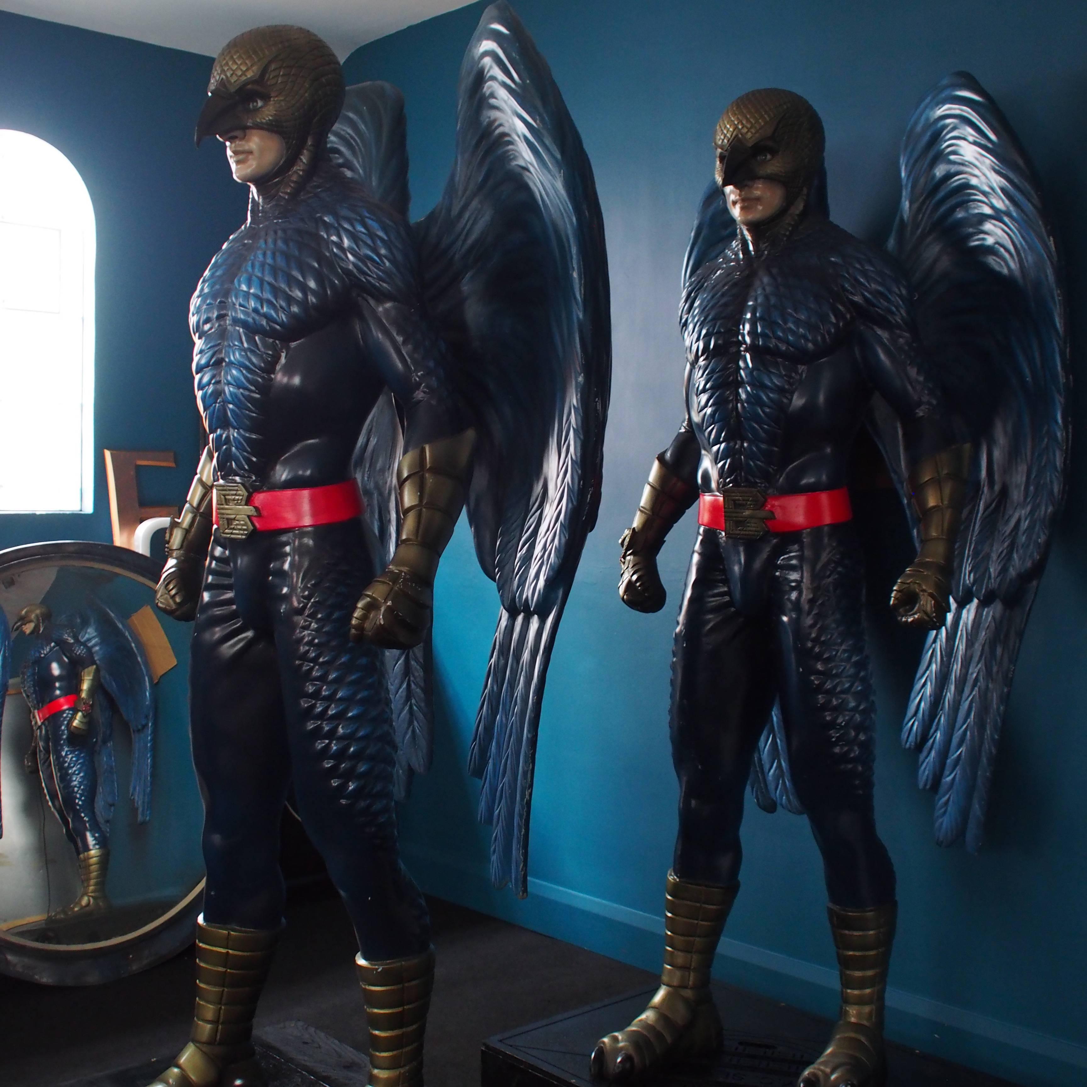 Contemporary Pair of Birdman Figures from the Film's Premiere, Starring Michael Keaton