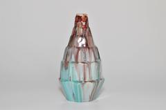 Rare French Art Deco Gabriel Fourmaintraux Desvres Pot Turquoise Ceramic Vase