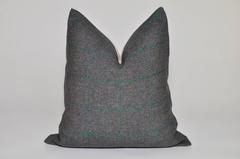 Vintage Green Donegal Plaid Tweed Irish Wool with Irish Linen Cushion Pillow
