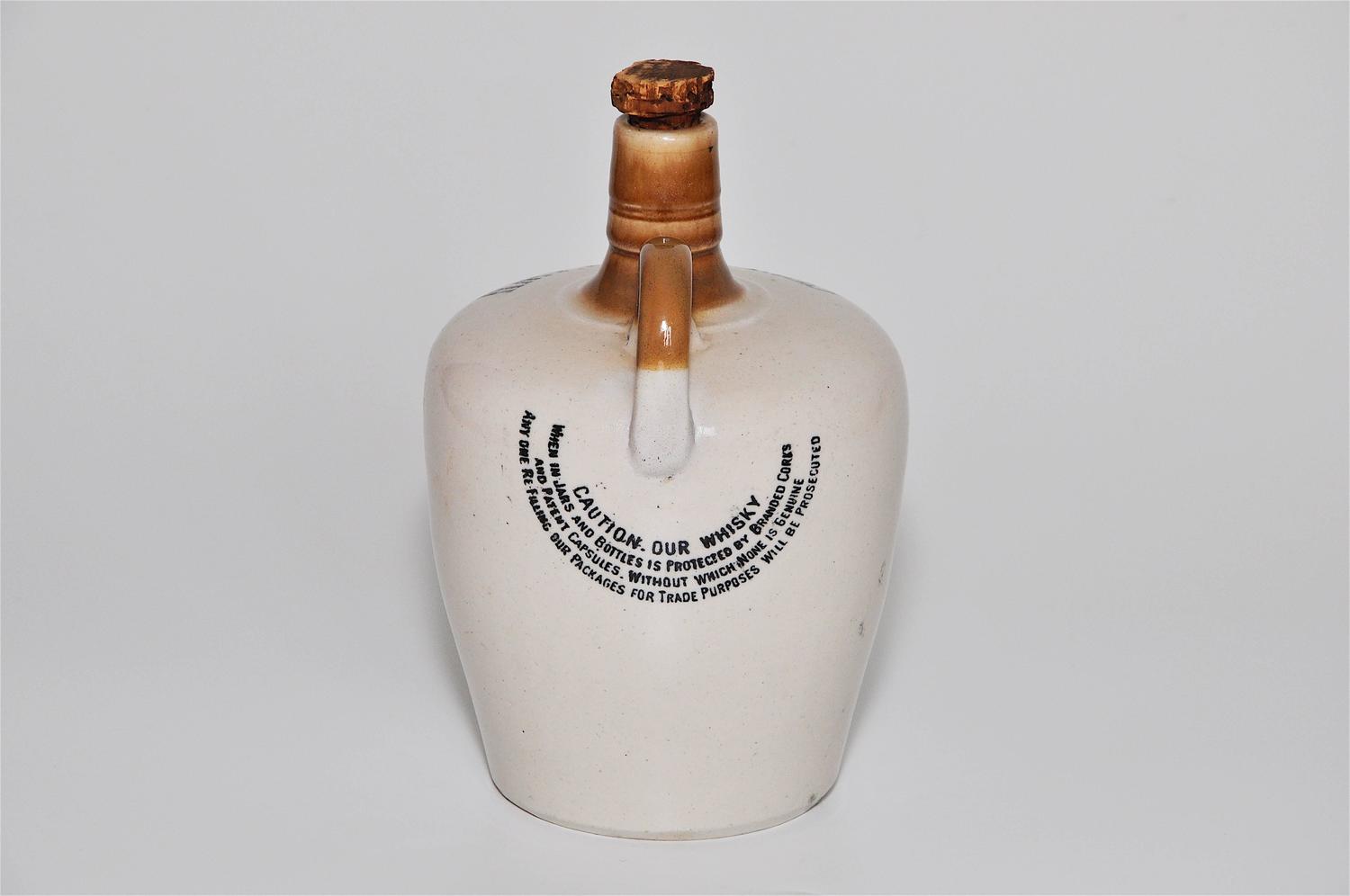 Old Antique Irish Whiskey Ceramic Stoneware Jug For Sale at 1stdibs
