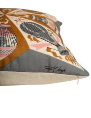 Vintage Designer Tammis Keefe Scarf Cushion Pillow with Irish Linen