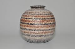 Large French Art Pottery by Louis Dage Red Ceramic Vase Pot