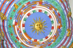 Vintage Hermes Blue Astrology Silk Scarf and Irish Linen Cushion Pillow