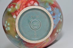Art Nouveau Multicolored Pottery Bowl
