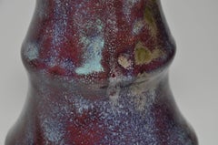 Purple Japonist Art Pottery by Eugene Lion Antique Vase Pot