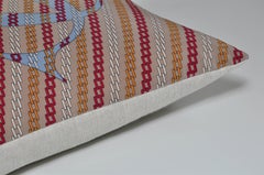 Vintage Cartier Orange Red Blue Jewelry Silk Fabric Cushion Pillow