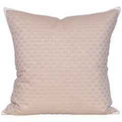 Used Beige Celine Fabric with Irish Linen Cushion Pillow