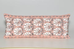 Pair of Vintage Echo Pink Silk Shell Fabric with Irish Linen Cushion Pillow