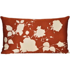 Vintage Pierre Balmain Silk Fabric with Irish Linen Cushion Pillow