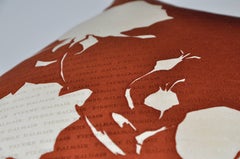 Vintage Pierre Balmain Silk Fabric with Irish Linen Cushion Pillow