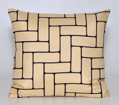 Vintage Pierre Balmain Geometric Silk Scarf with Irish Linen Cushion Pillow Set