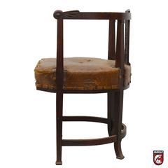 Stained Carved Armchair Design by H.Th. Wijdeveld, Dutch Art Deco Period, 1915