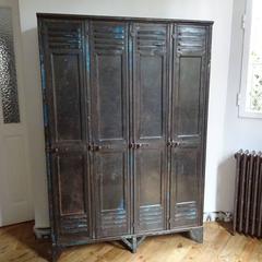 Early Century Industrial French Metal Locker