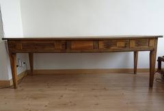 Early 20th Century Vintage French Oak Country Dining Table