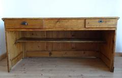 Early Century Vintage French Pine Shop Counter