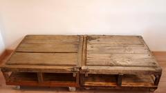 Vintage French Oak Coffee Table, Early 20th Century