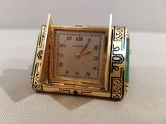 Gold, Enamel and Hardstone Travel Watch, Tiffany & Co., 20th Century