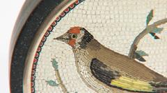 Pill Box, Lavic Rock and Gold, Micromosaic Depicting Goldfinch, 18th Century