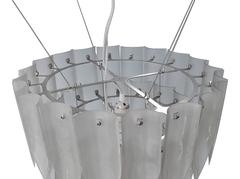 Recycled Large Clear Matte Glass Artisanal Transglass Chandelier