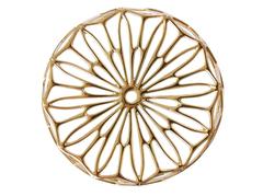 Modern Kaktus Stool for Indoor and Outdoor Use, Aluminum, Brass Plated, Gold