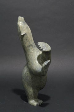 Inuit Sculpture of a Dancing Bear by Ashevak Adla