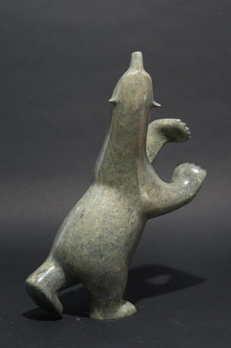 Canadian Inuit Sculpture of a Dancing Bear by Ashevak Adla