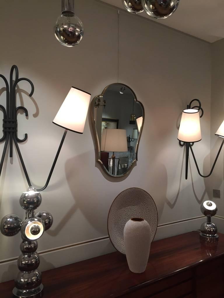1950s Brass Italian Mirror In Excellent Condition In London, GB
