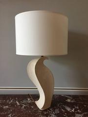 Zoomorphic, 1960s French Carved Limestone Lamp