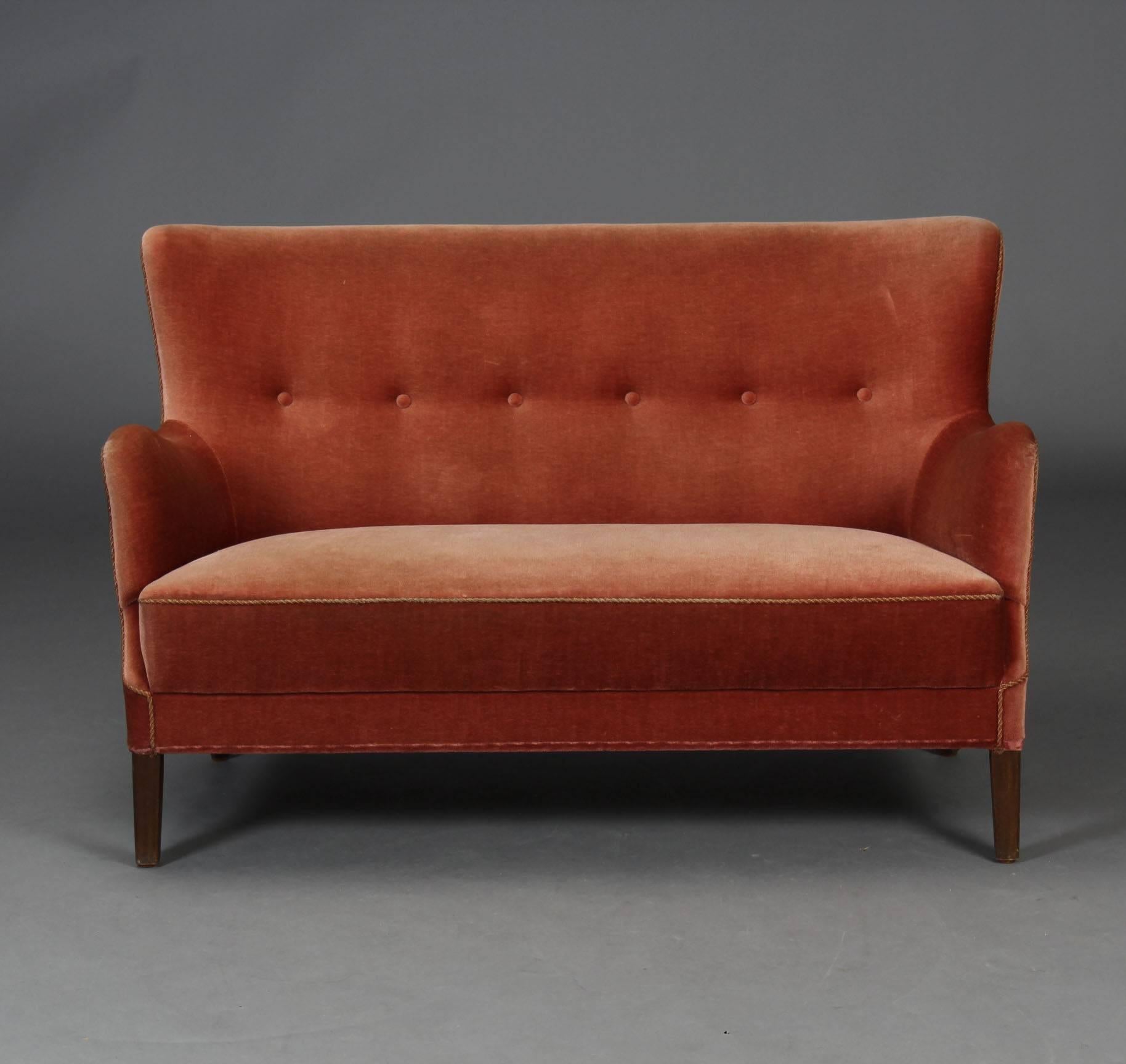 Mid-Century Modern 1940s Swedish Little Sofa
