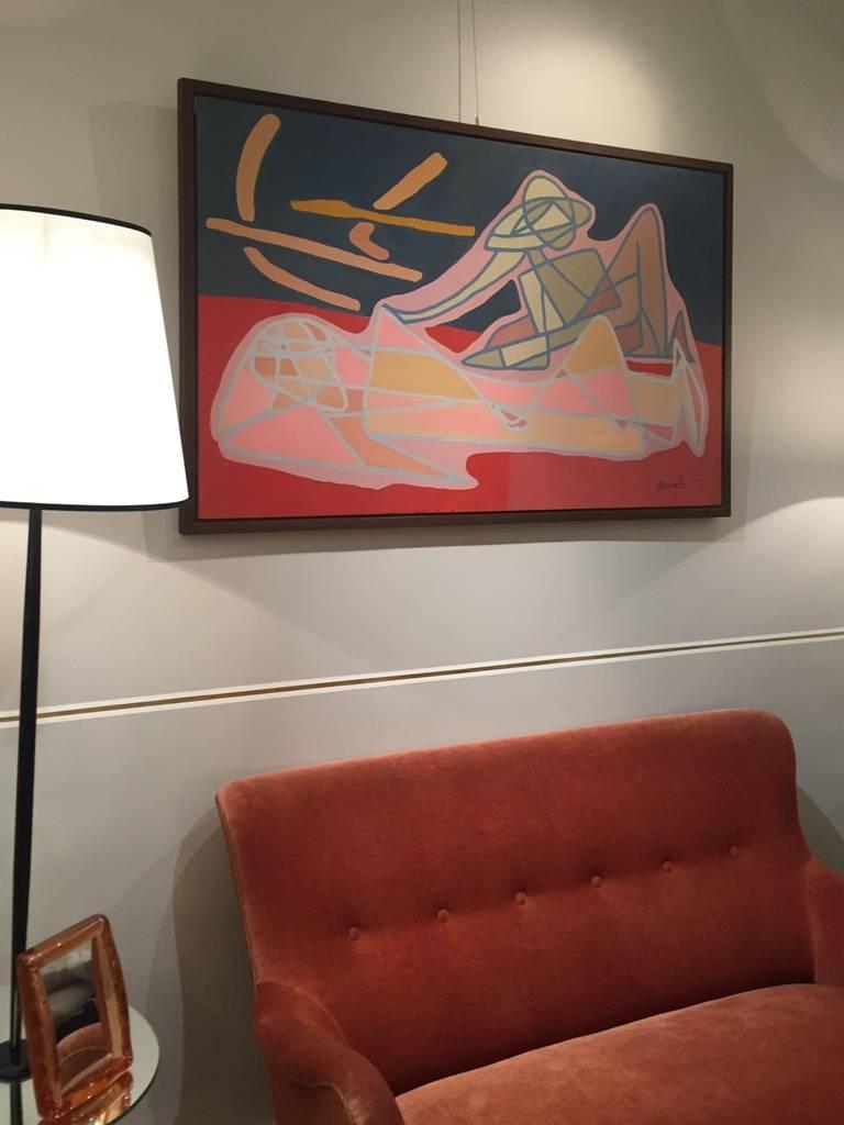 French 1970s Colorful Painting In Good Condition In London, GB