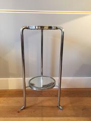 Modernist Chrome Stand Side Table