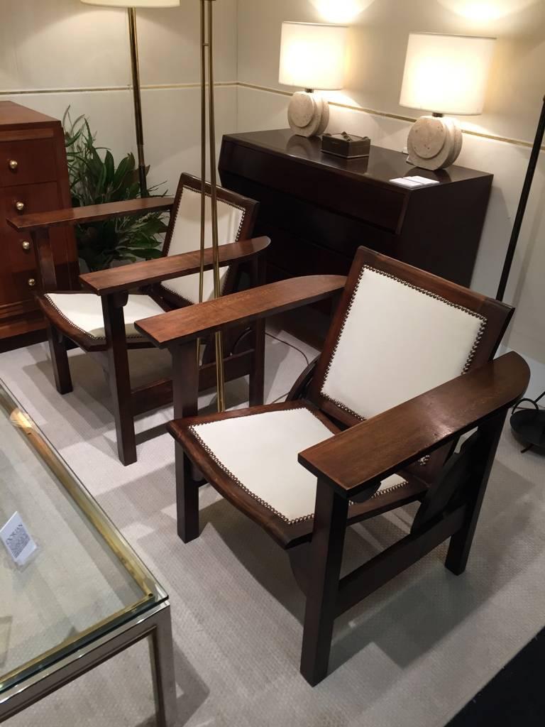 Pair of French Art Deco Armchairs 3