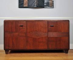 French 1940s Torn Oak Sideboard in the Style of Jean-Michel Frank