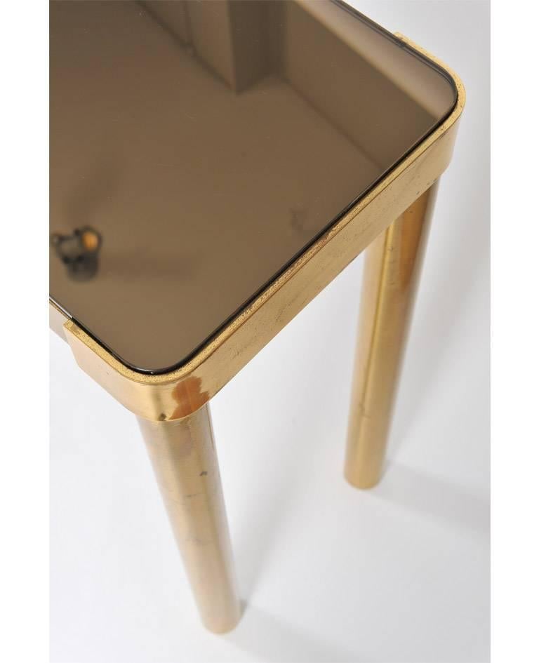 French 1970s Brass Console Table In Good Condition In London, GB