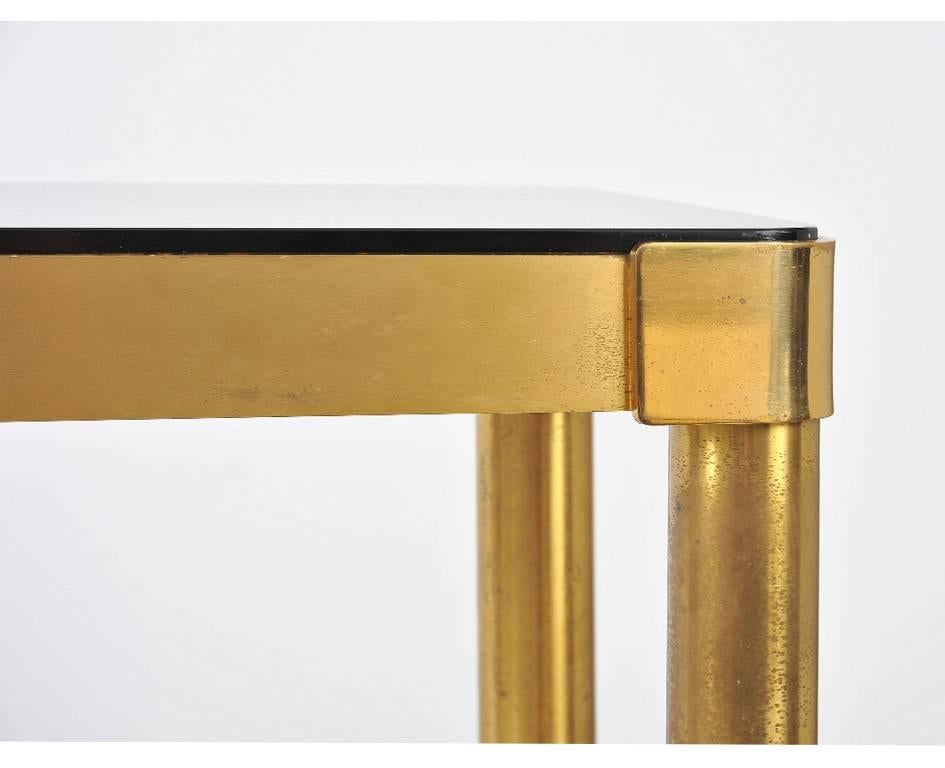 20th Century French 1970s Brass Console Table