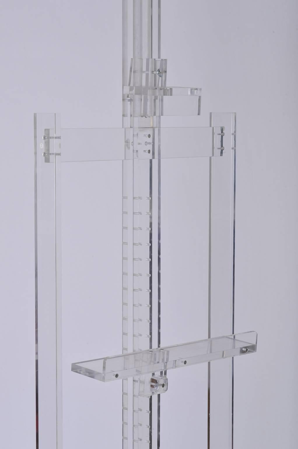 French 1970s Monumental Perspex Easel 1