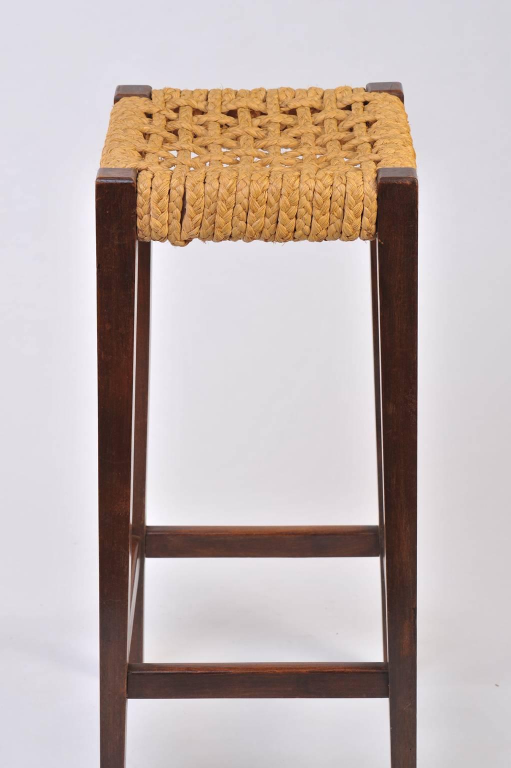 Pair of Bar Stools by Audoux-Minet In Excellent Condition In London, GB