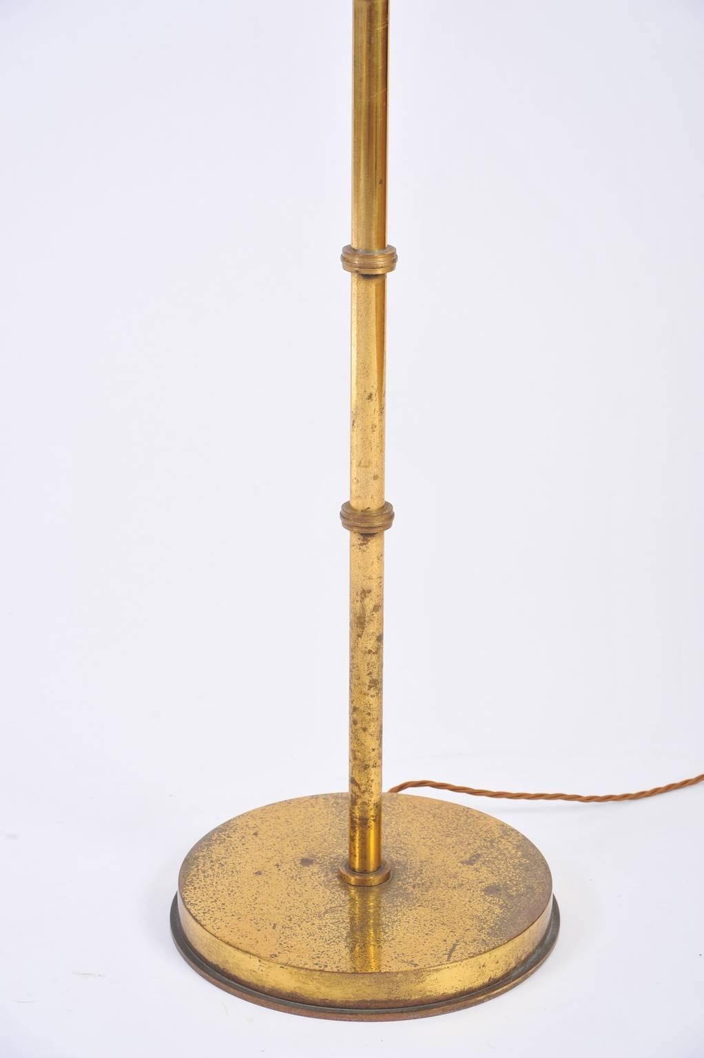 Mid-Century Modern French 1950s Brass Floor Lamp